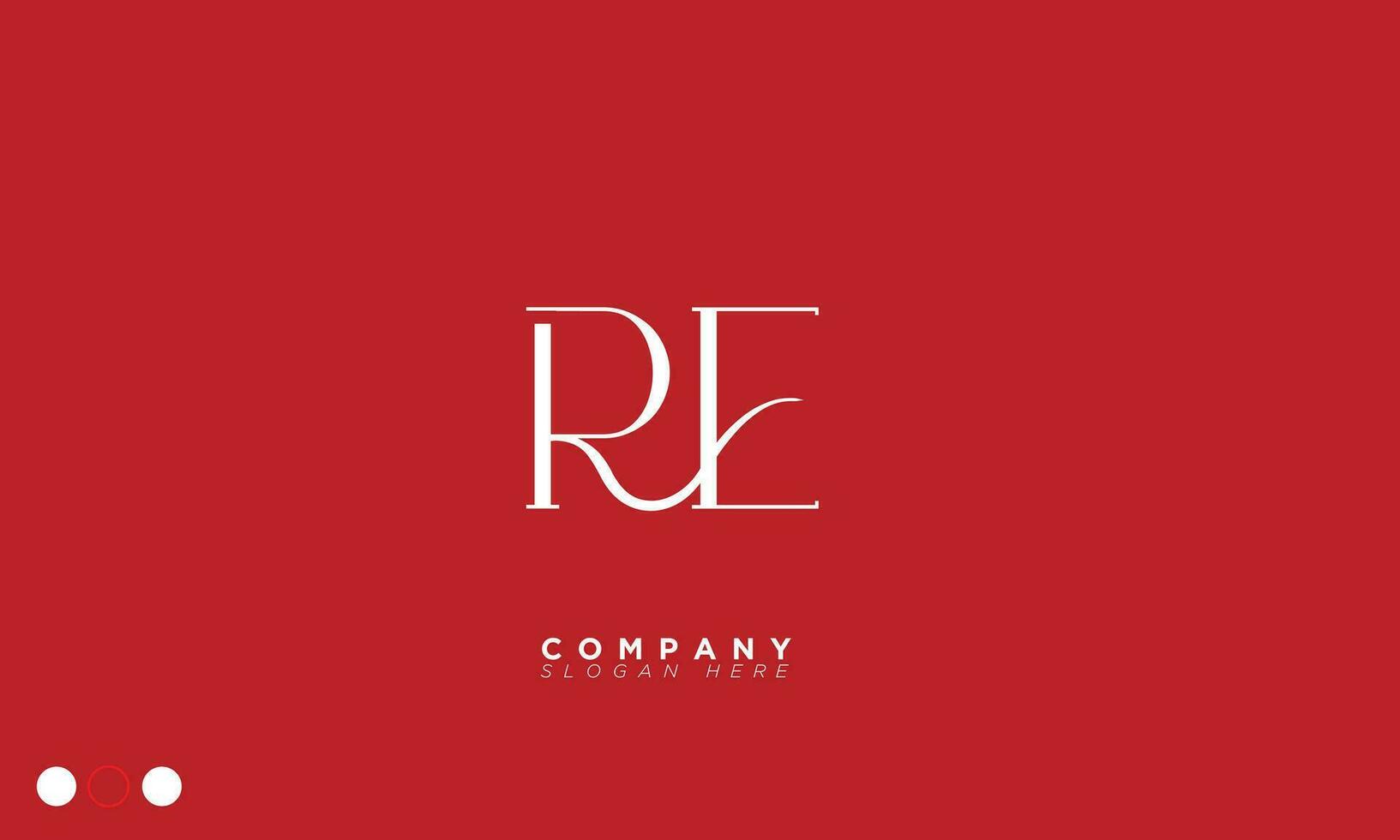 RE Alphabet letters Initials Monogram logo ER, R and E vector