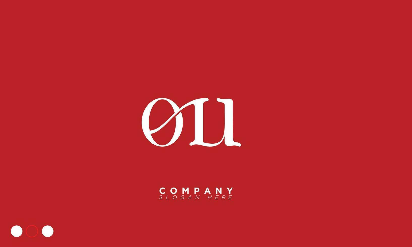 OU Alphabet letters Initials Monogram logo UO, O and U vector