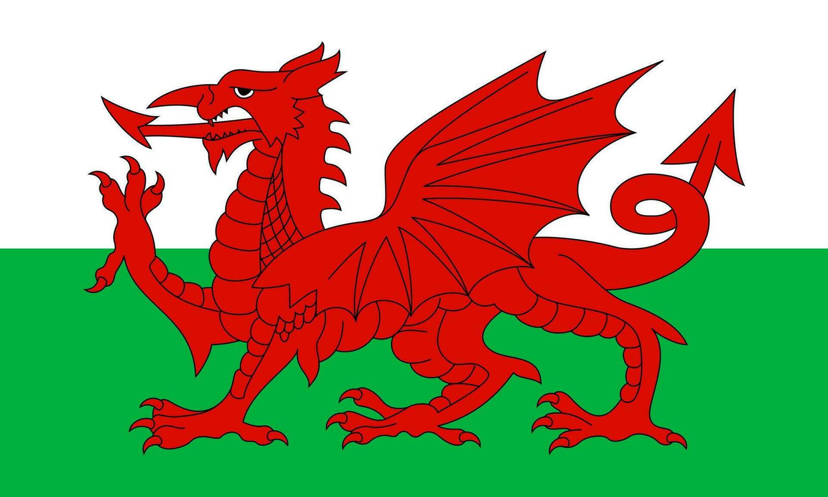 Flag of Wales vector