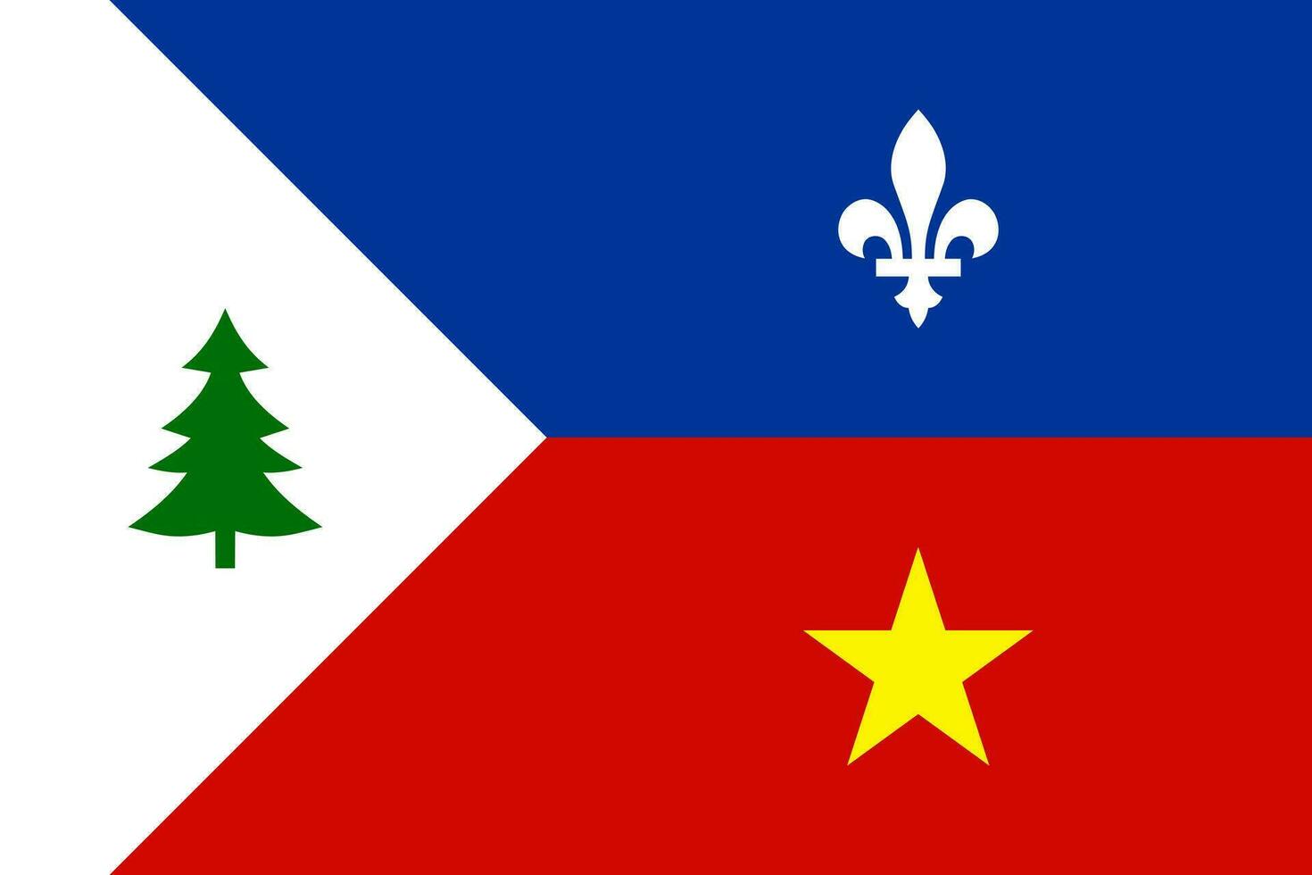 Drapeau de l'Acadie occidentale vector