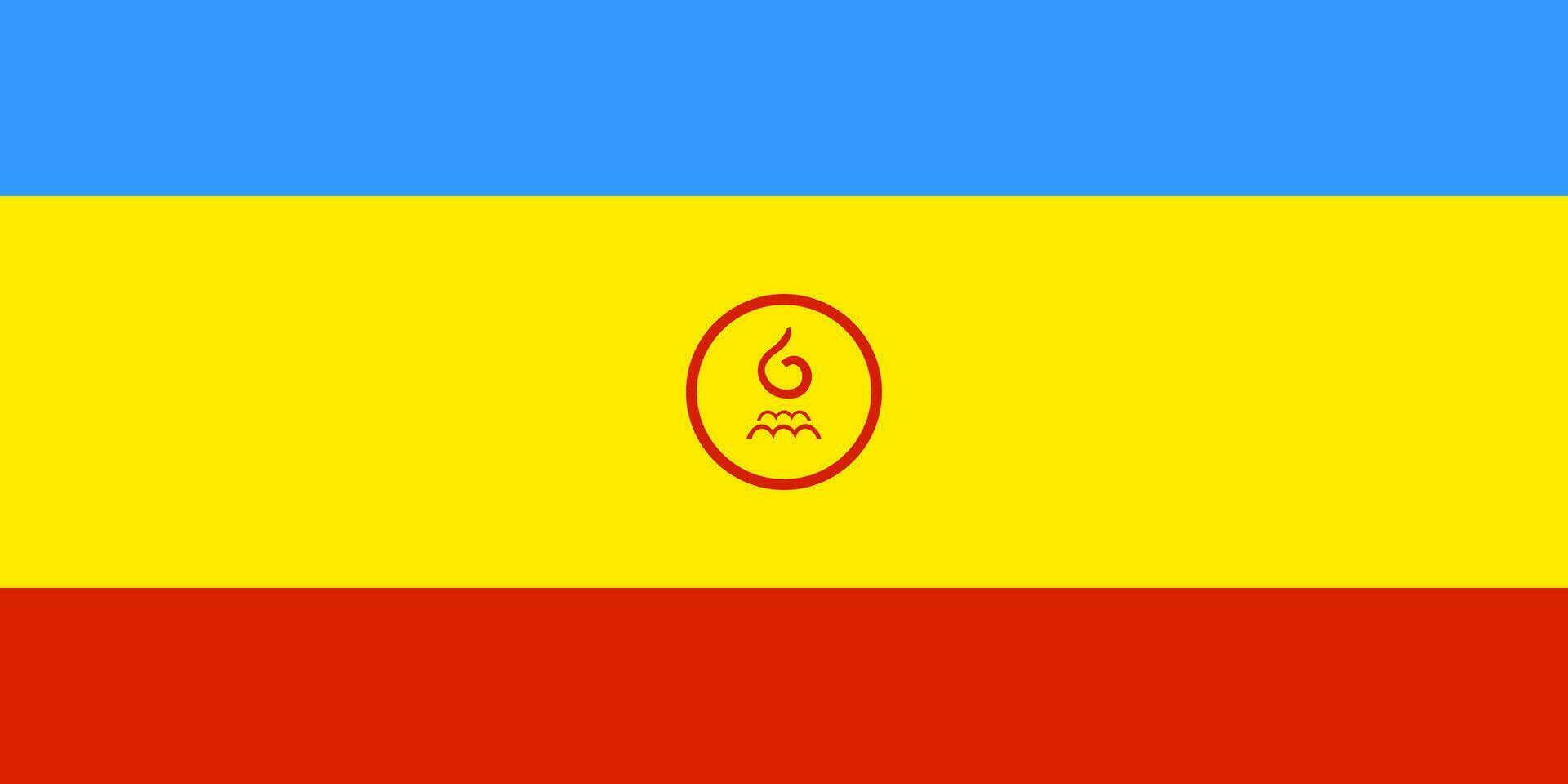 Flag of Kalmykia vector