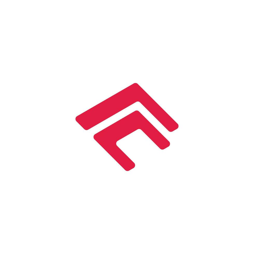letter c arrow red simple geometric logo vector