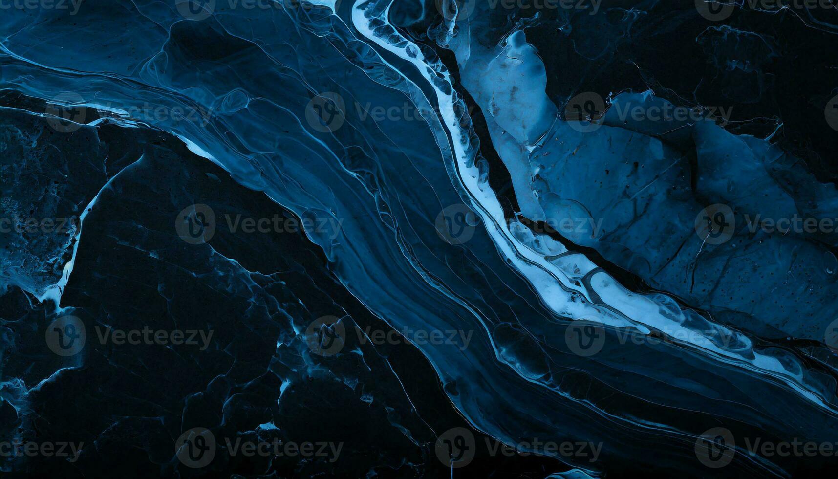 AI generated Abstract black and dark blue Marble Waves texture, fluid art Marble Acrylic Background photo