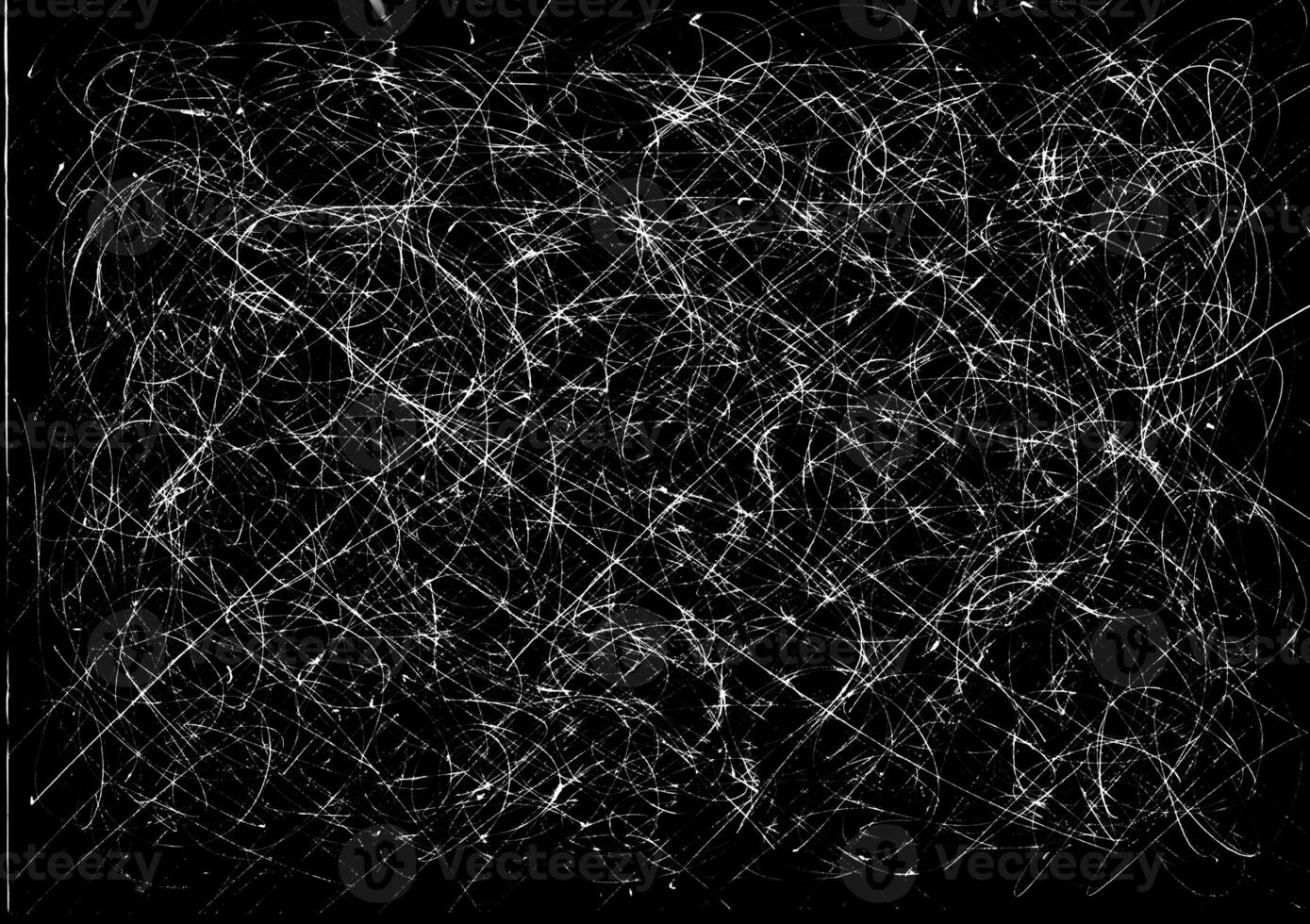 White grunge Hand drawn scrawl scratch texture isolated on black background for overlay photo