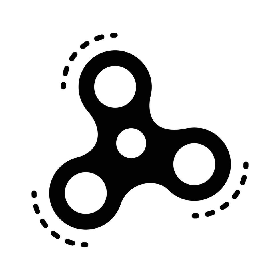 Fidget spinner vector, toy for stress relief, tri bar spinner icon vector