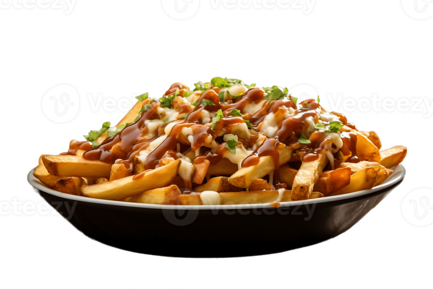 AI generated Loaded Nacho Fries on Transparent Background. AI png