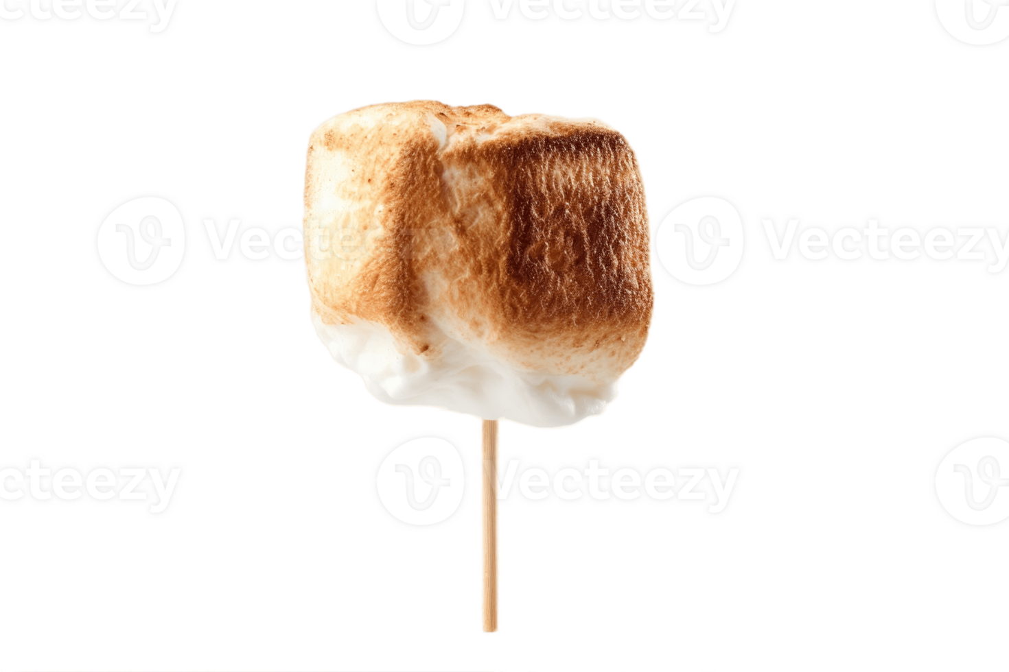 AI generated Roasted Marshmallow on Stick Isolated on Transparent Background. AI png