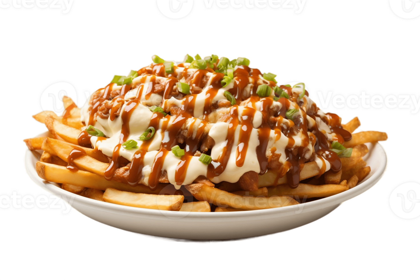 AI generated Loaded Nacho Fries on Transparent Background. AI png