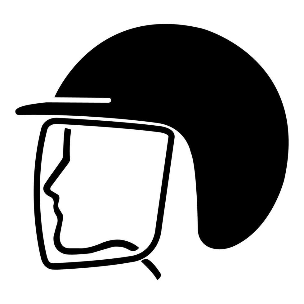 Wear Safety Helmet Symbol Isolate On White Background,Vector Illustration EPS.10 vector