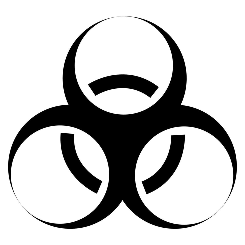 Beware Biological Hazard Symbol Isolate On White Background,Vector Illustration EPS.10 vector