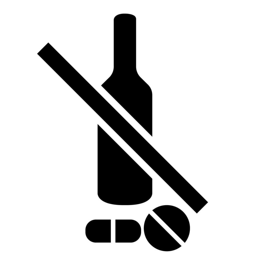 Prohibited Drug Symbol Sign vector