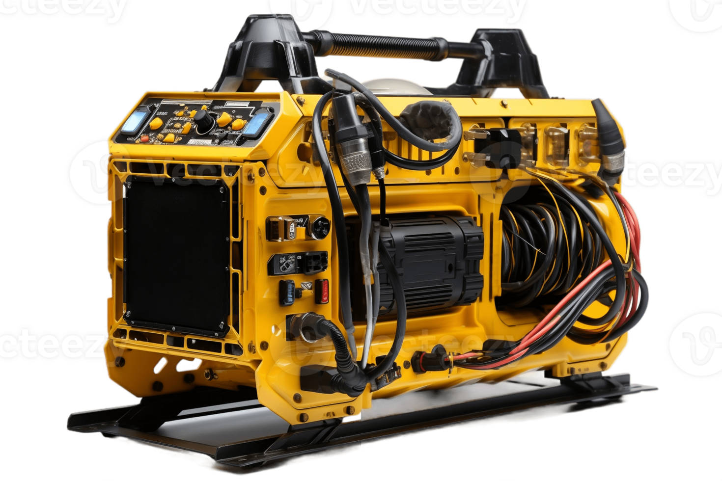 AI generated Yellow Welding Machine on a Transparent Background. AI png