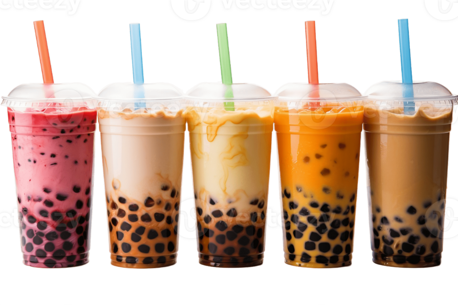 AI generated Bubble Tea on a Transparent Background. AI png
