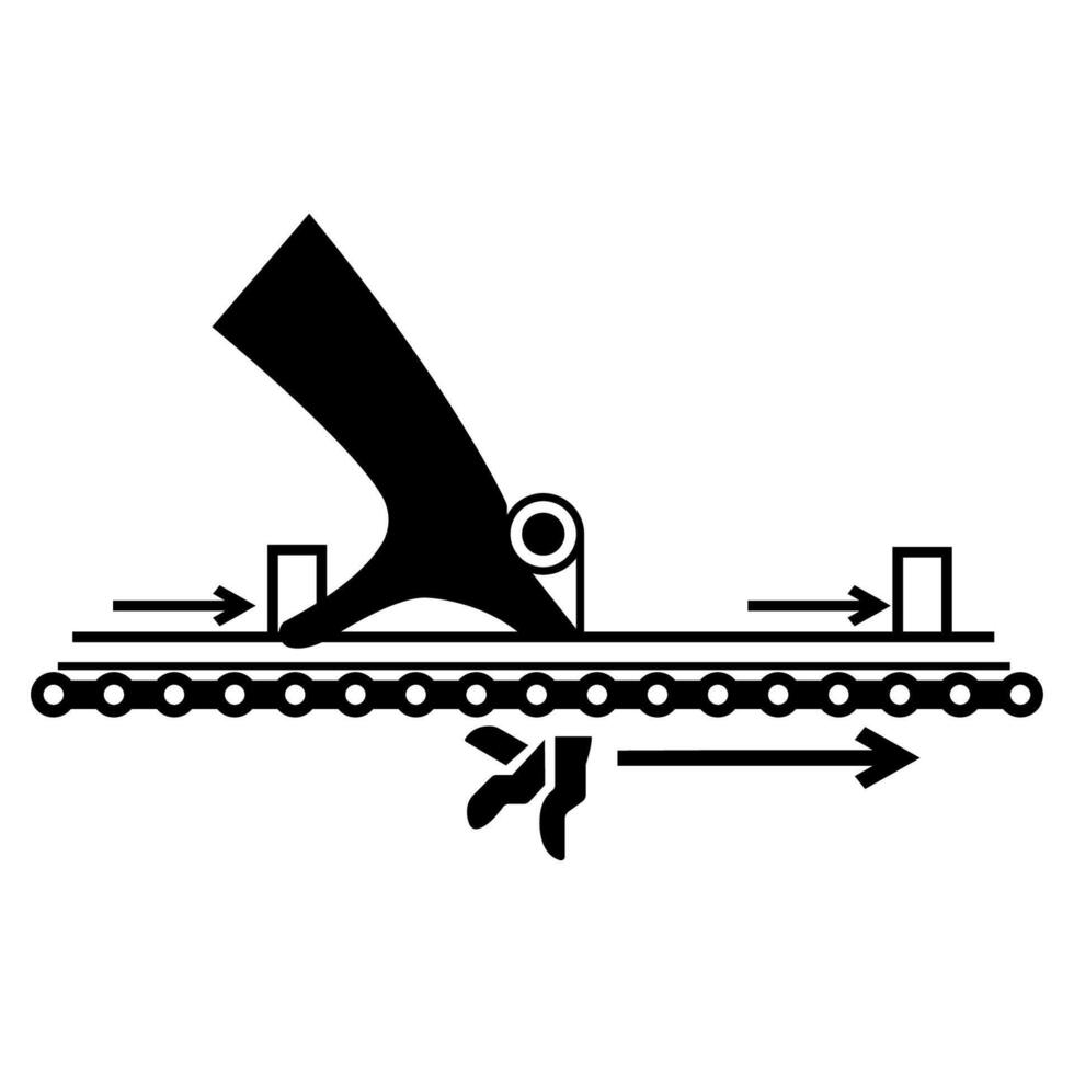 Warning Moving Part Cause Injury Symbol vector