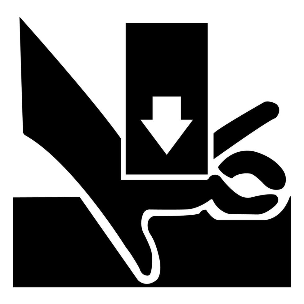 Beware You Hand When Using Silkscreen Symbol vector