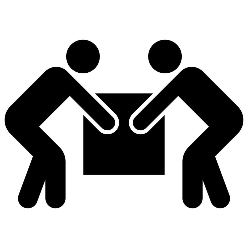 Two person lift Symbol Sign Isolate on white Background vector