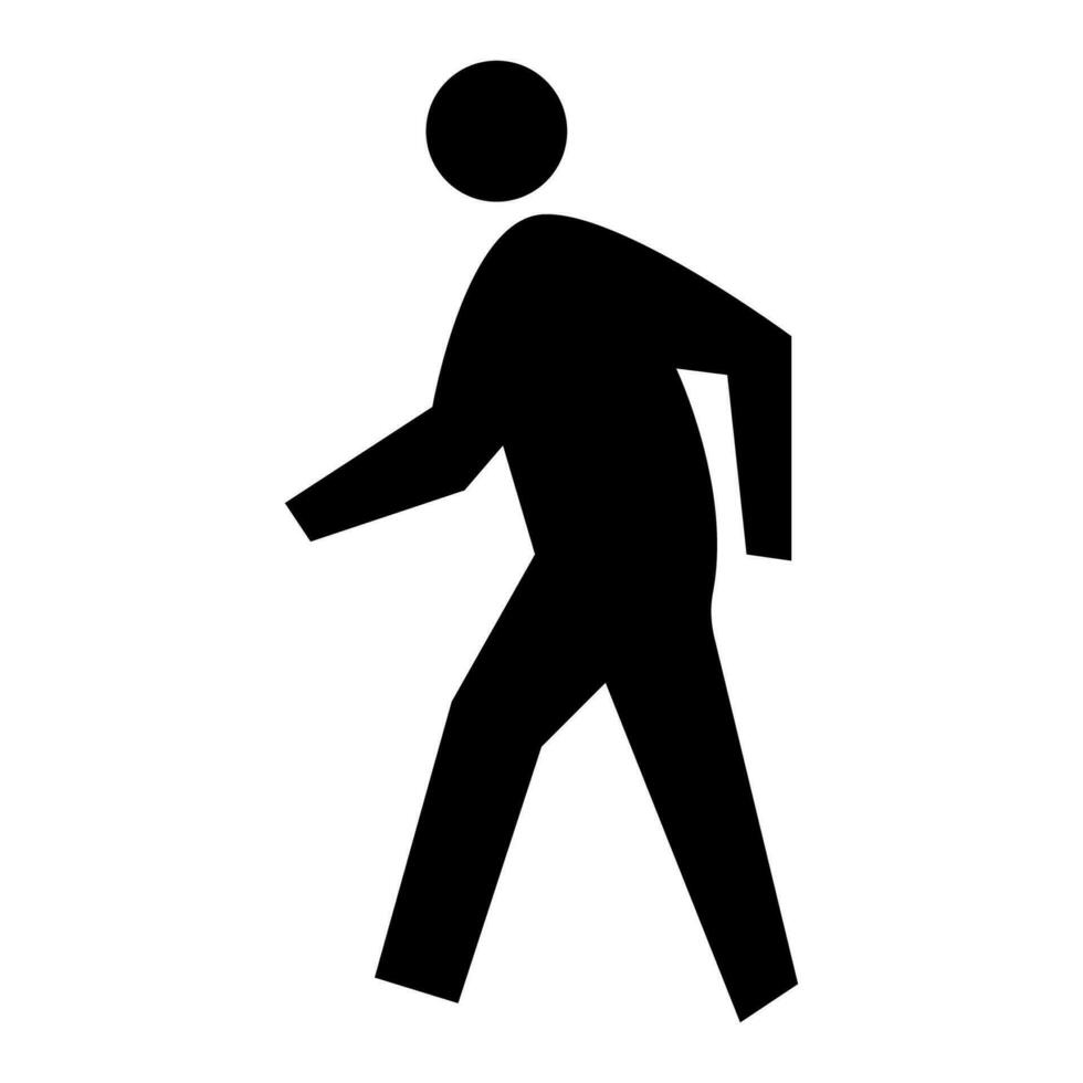 Pedestrian Crossing Symbol Sign Isolate on White Background vector