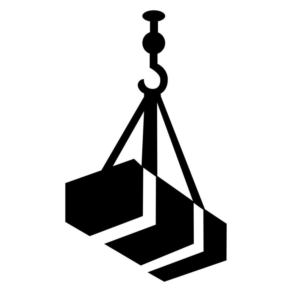 Beware Overhead Load Symbol Isolate On White Background vector
