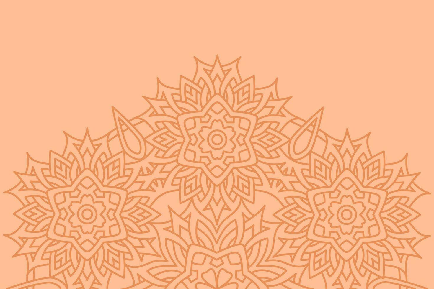 Abstract minimal geometric background with ornament, mandala. vector