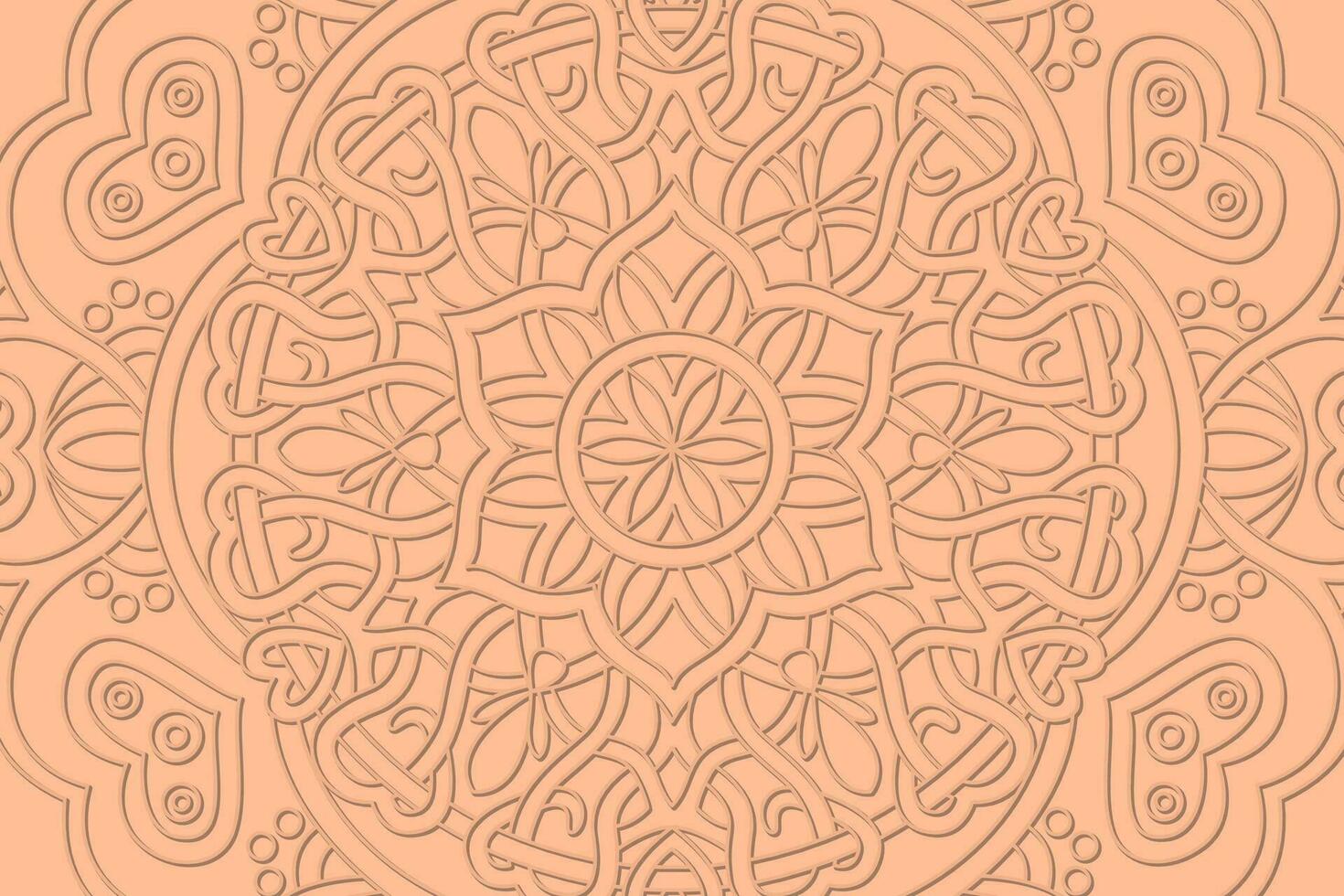 Abstract minimal geometric background with ornament, mandala. vector