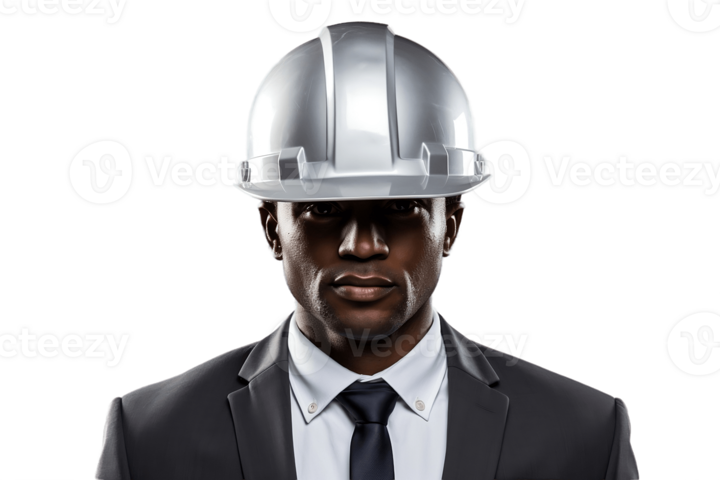 AI generated Engineer with Hard Hat on Transparent Background. AI png