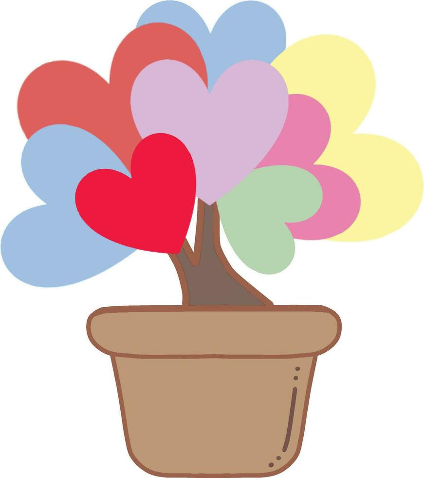 Tree of Hearts full of Love vector