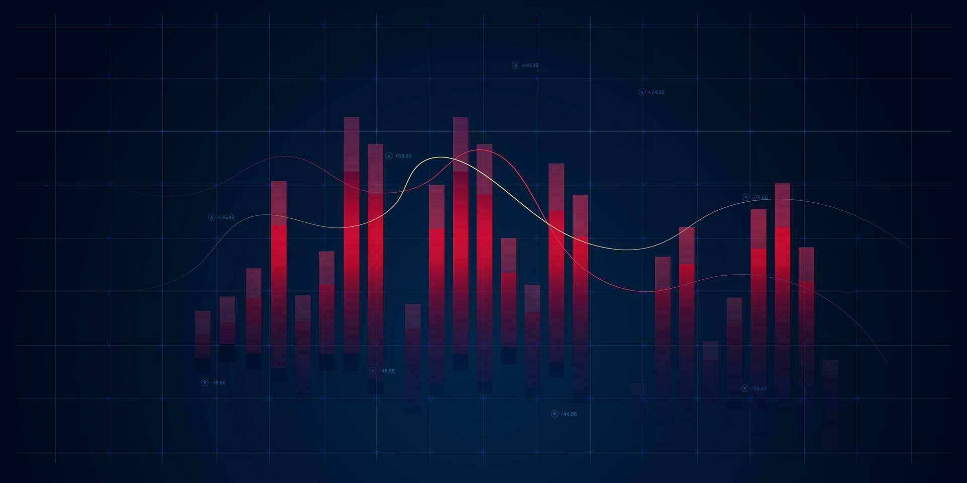 Chart stock market or forex trading graph in graphic concept need for financial investment or Economic trends of economics element vector