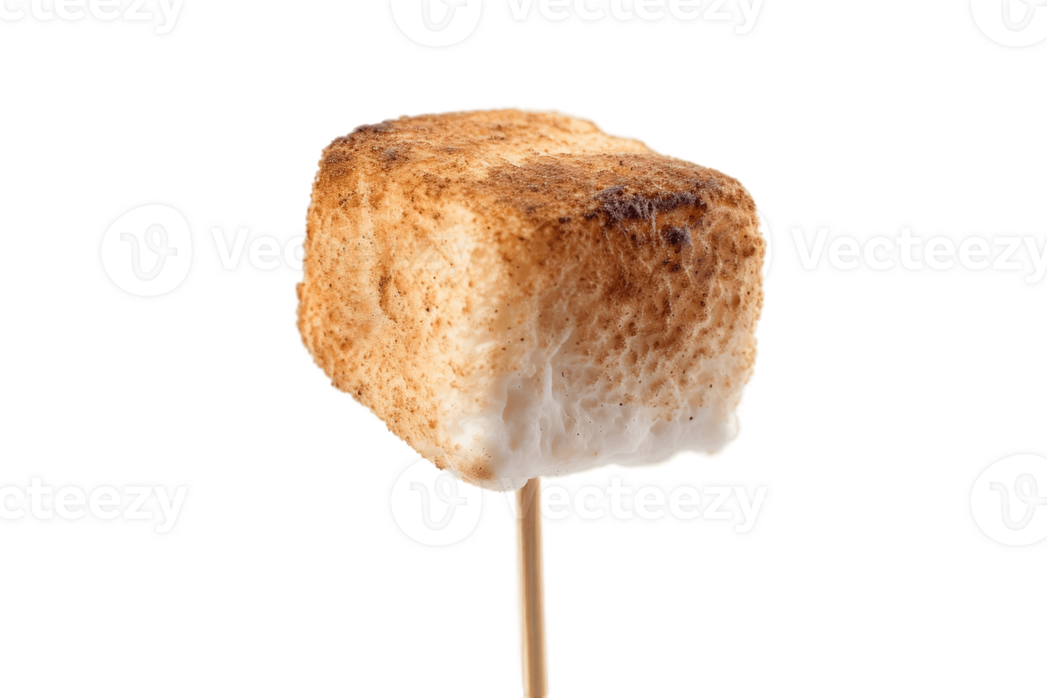 AI generated Roasted Marshmallow on Stick Isolated on Transparent Background. AI png
