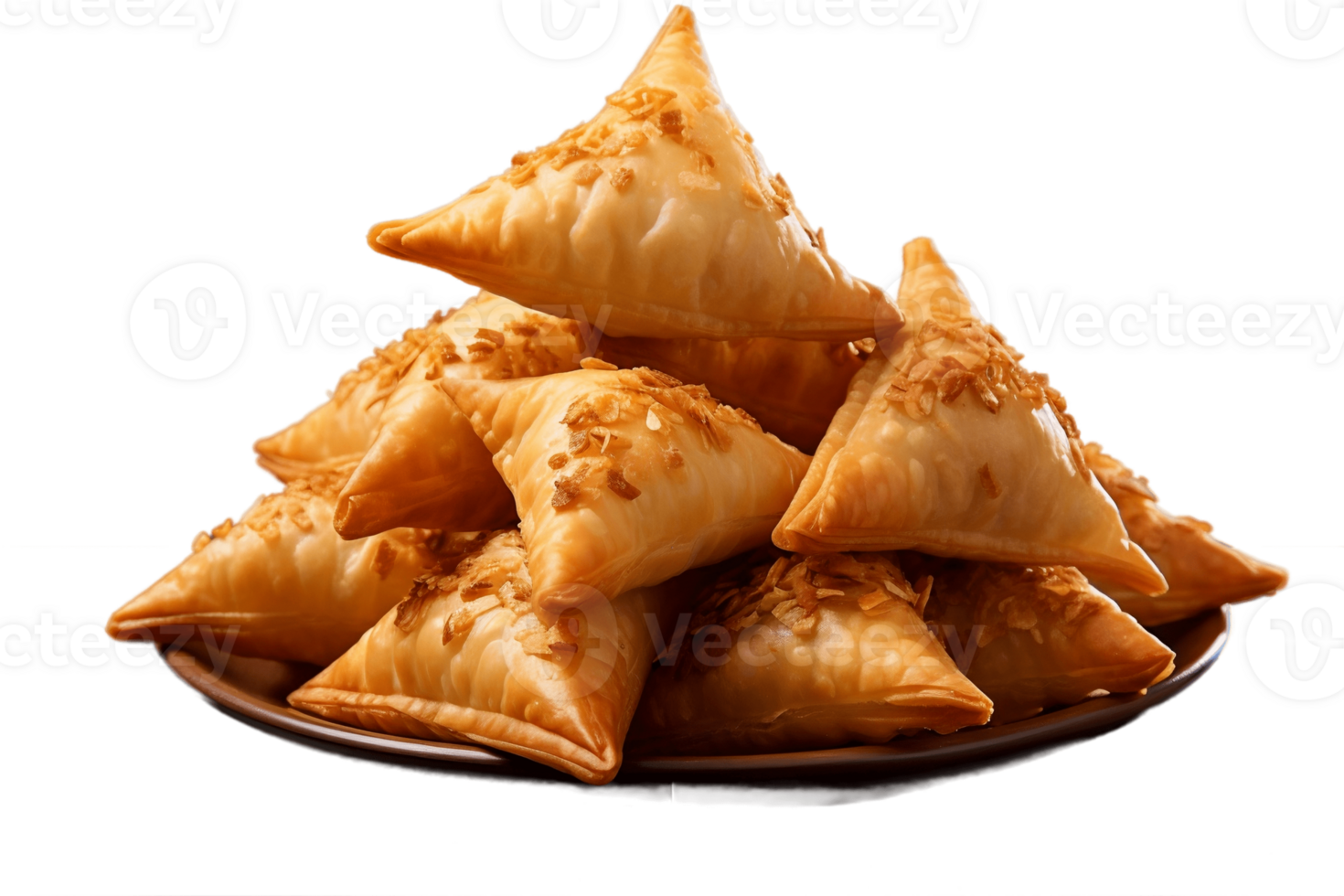 AI generated Samosa on Transparent Background. AI png