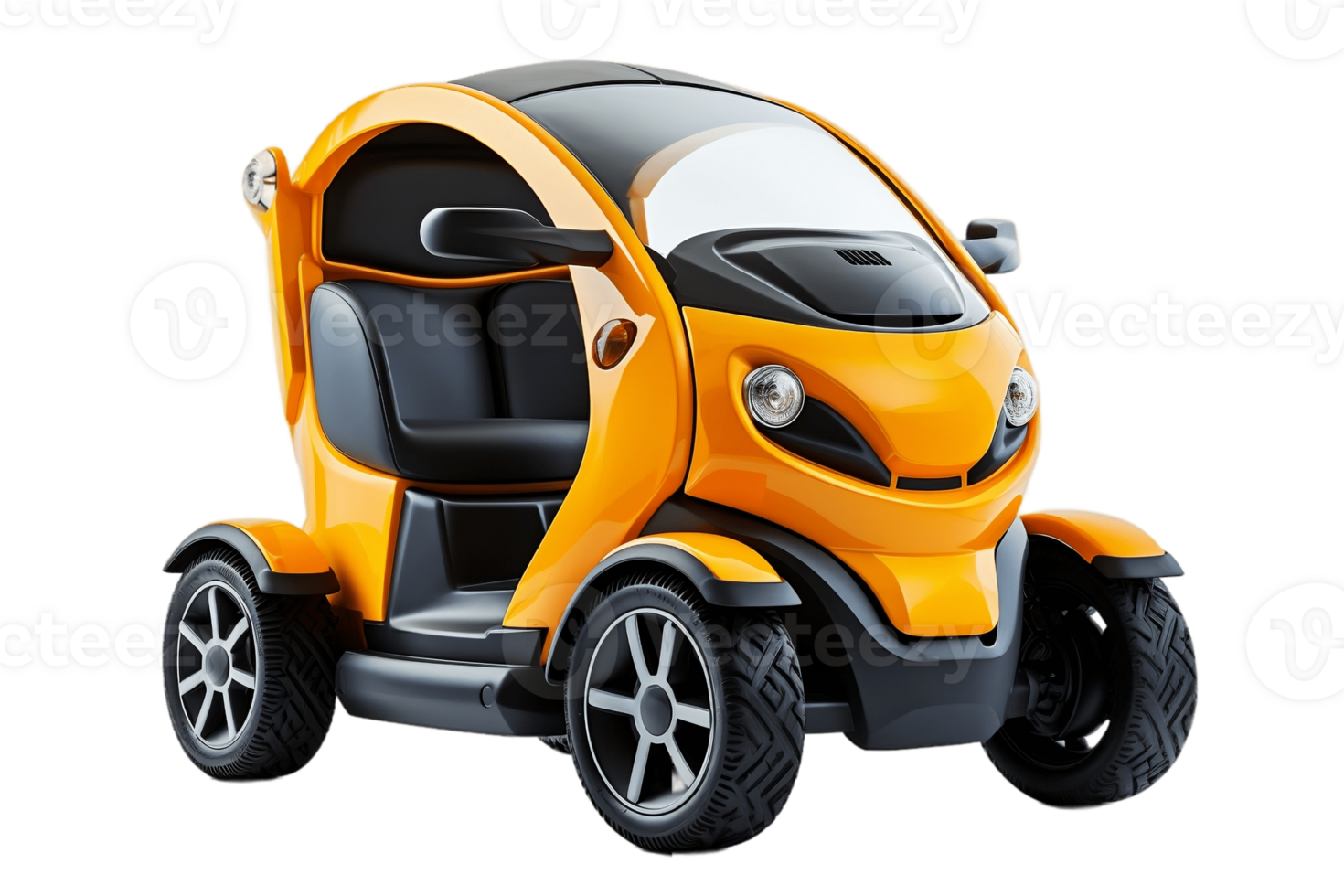 AI generated Small Electric Vehicle Isolated on a Transparent Background. AI png
