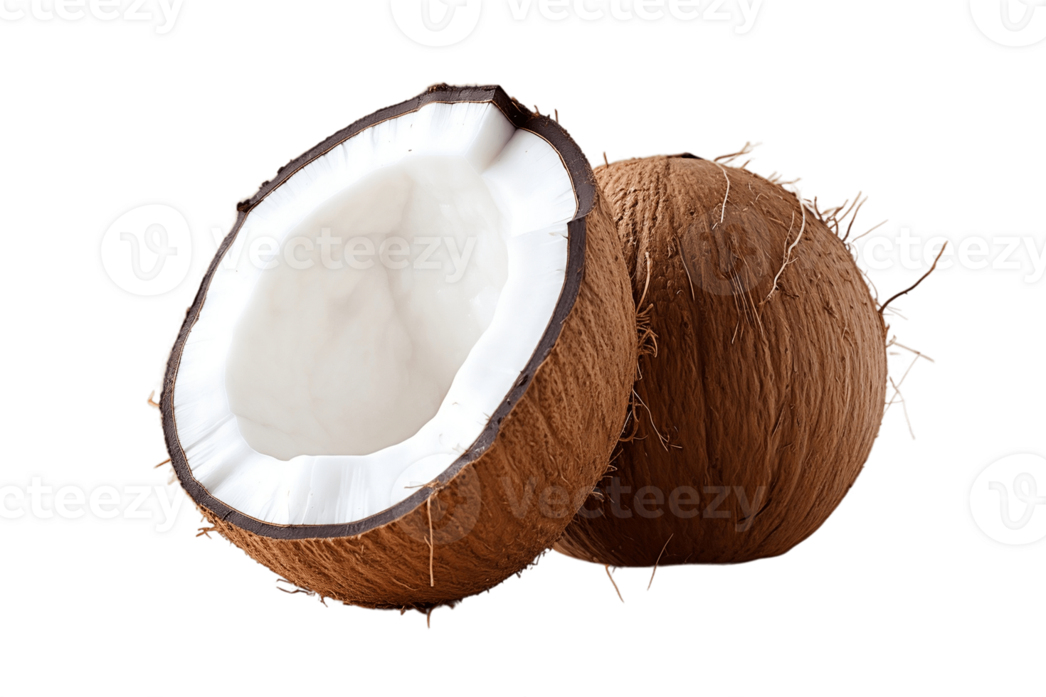 AI generated Coconut on a Transparent Background. AI png