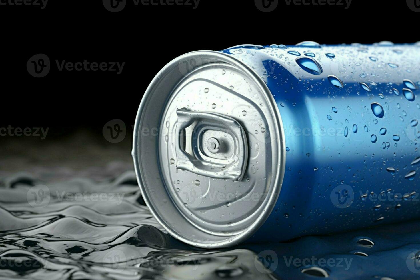 AI generated Quenching thirst Cold beverage can, perfect for summer refreshment photo