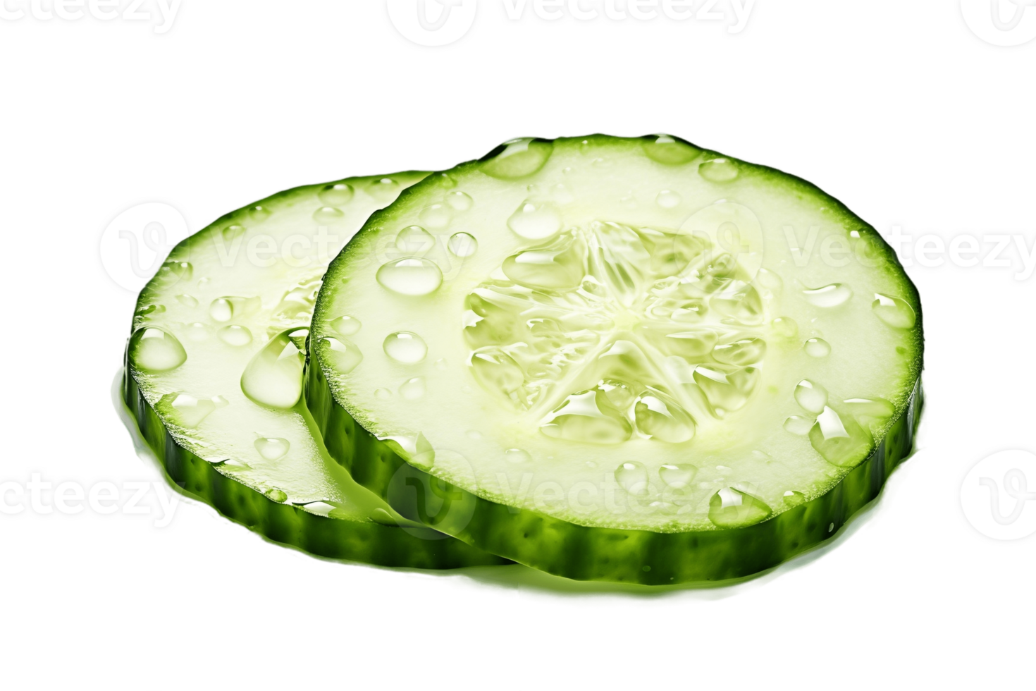 AI generated Cucumber Slice on Transparent Background. AI png