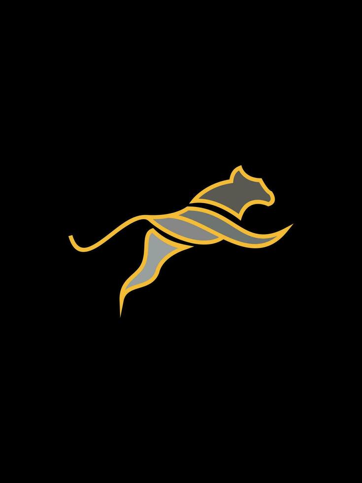cheetah line logo concept vector