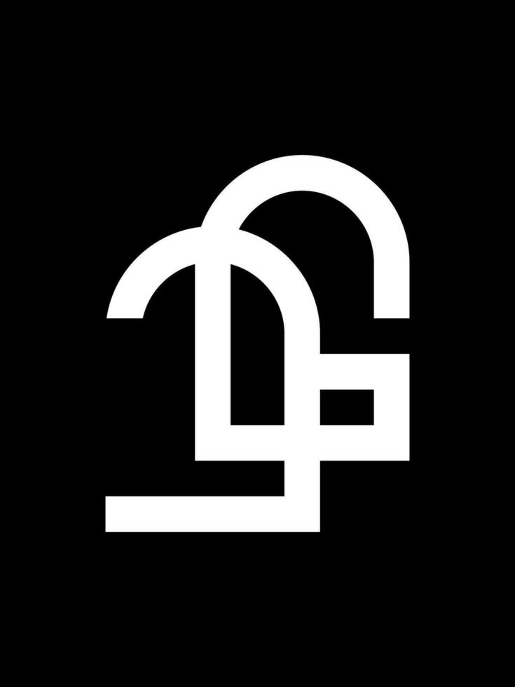 JG monogram logo template vector