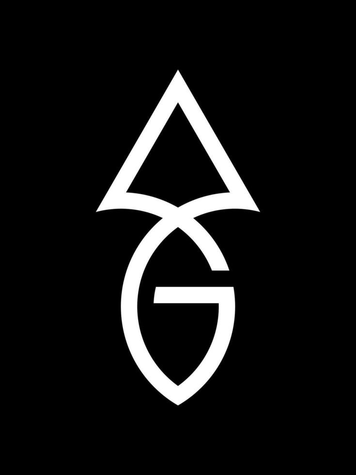 AG monogram logo template vector