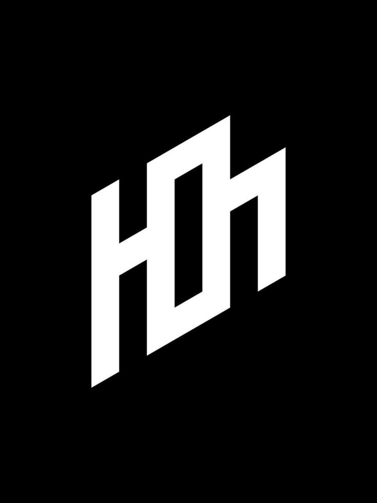 hoh monograma logo modelo vector