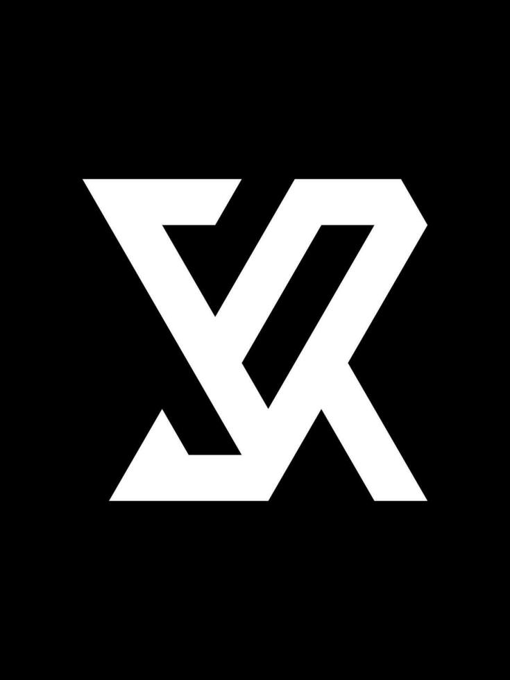 SR monogram logo template vector