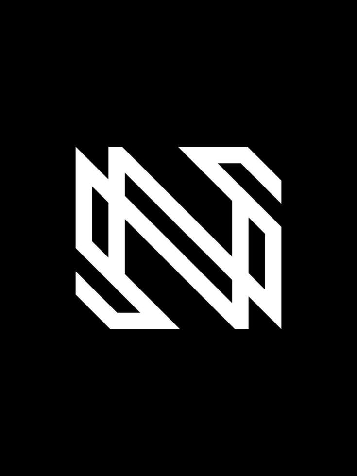 N monogram logo template vector