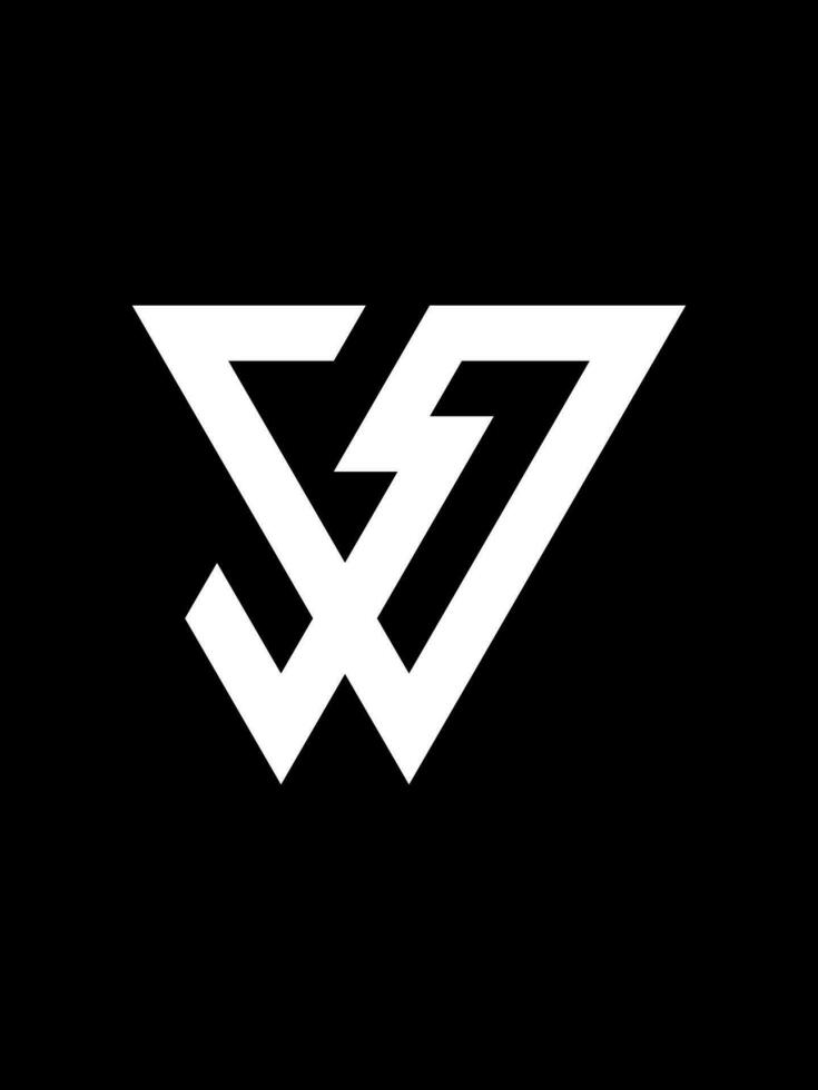 SV monogram logo template vector