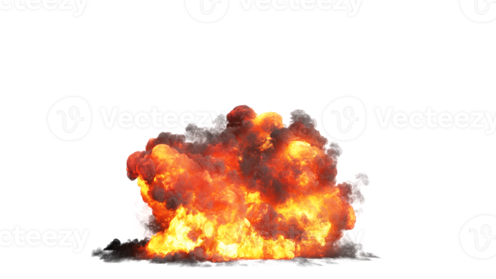 Fire Explosion effect element. 3d illustration png