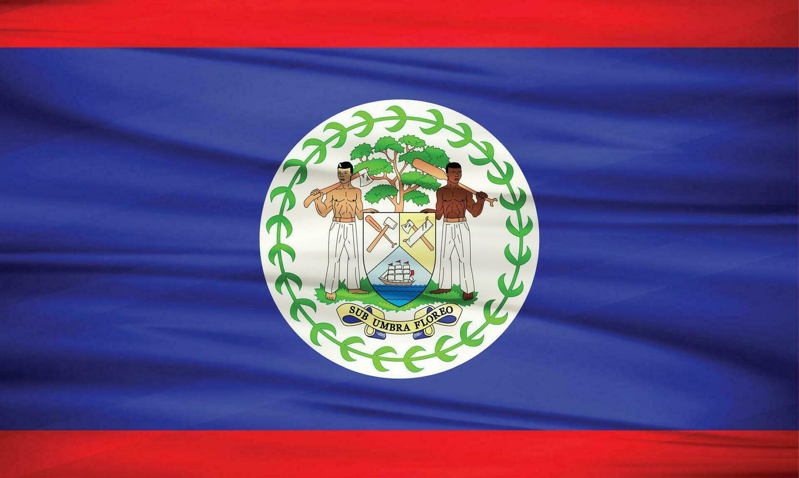 Illustration of Belize Flag and Editable vector Belize Country Flag