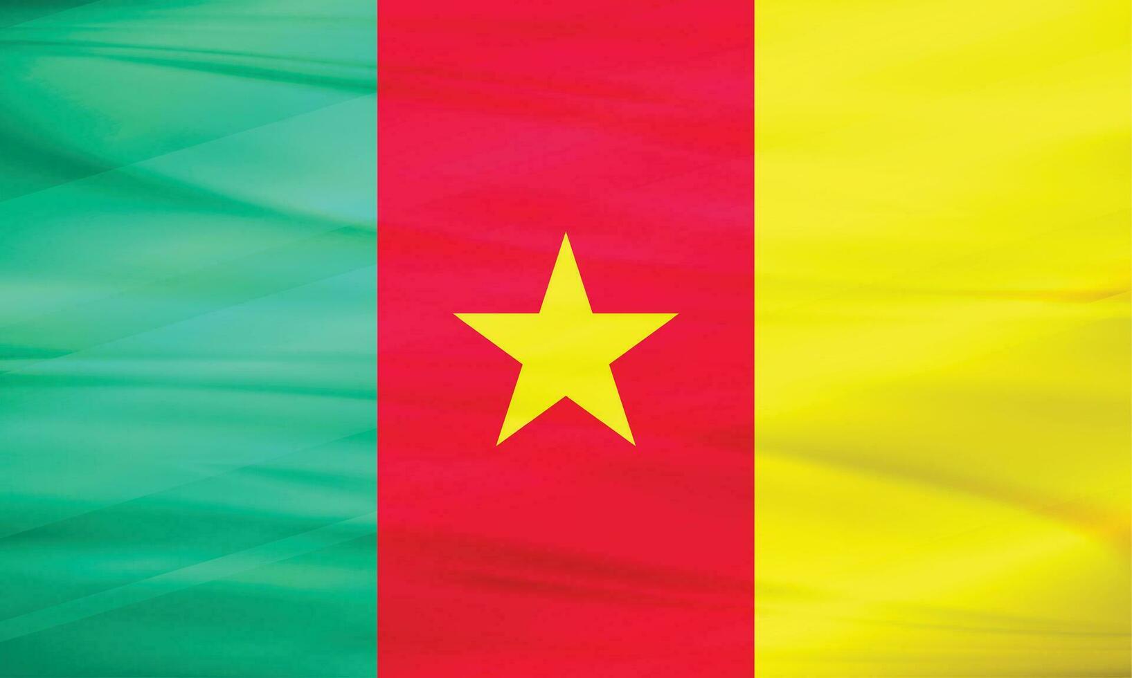 Illustration of Cameroon Flag and Editable vector Cameroon Country Flag