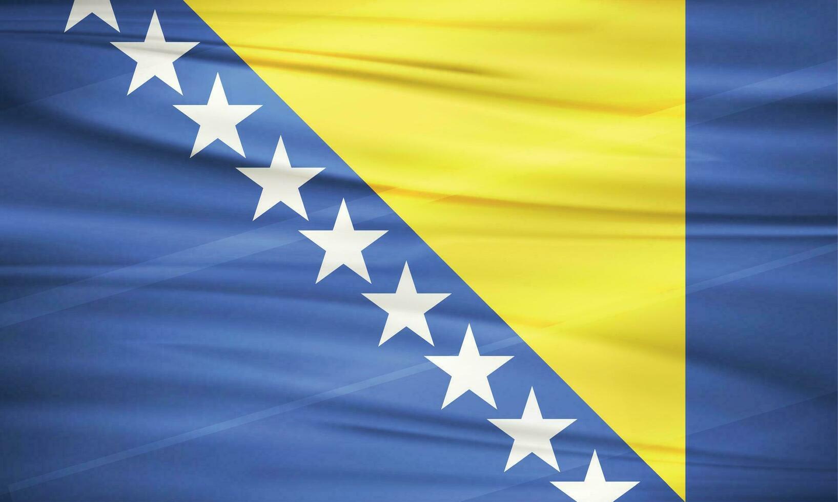 Illustration of Bosnia and Herzegovina Flag and Editable Vector of Bosnia, Herzegovina Country Flag