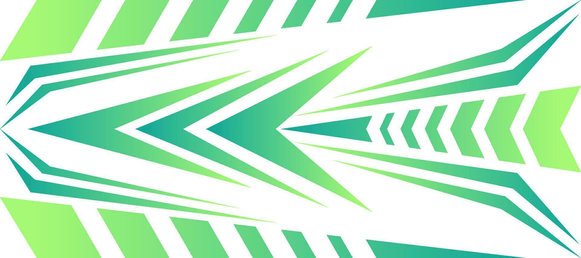 sporty speed stripes arrow green gradient gaming jersey background vector