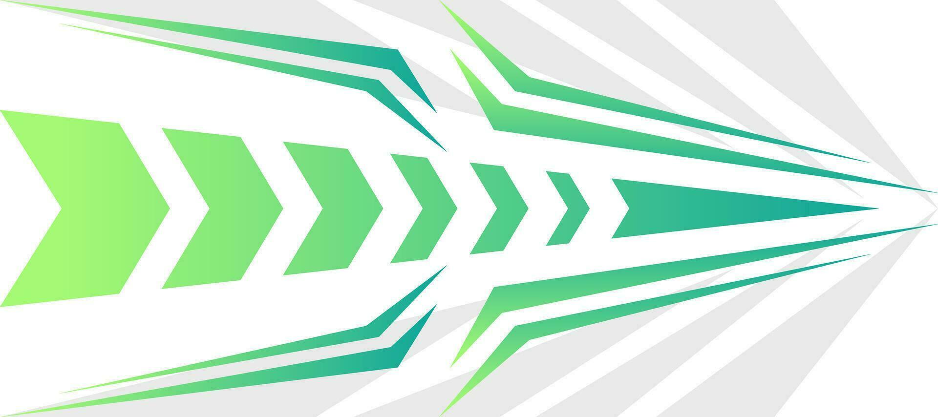 sporty modern arrow green gradient gaming jersey background vector