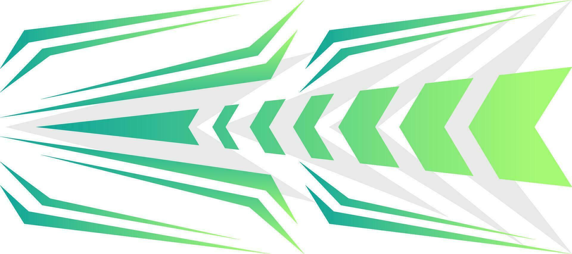 sporty fast arrow green gradient gaming jersey background vector