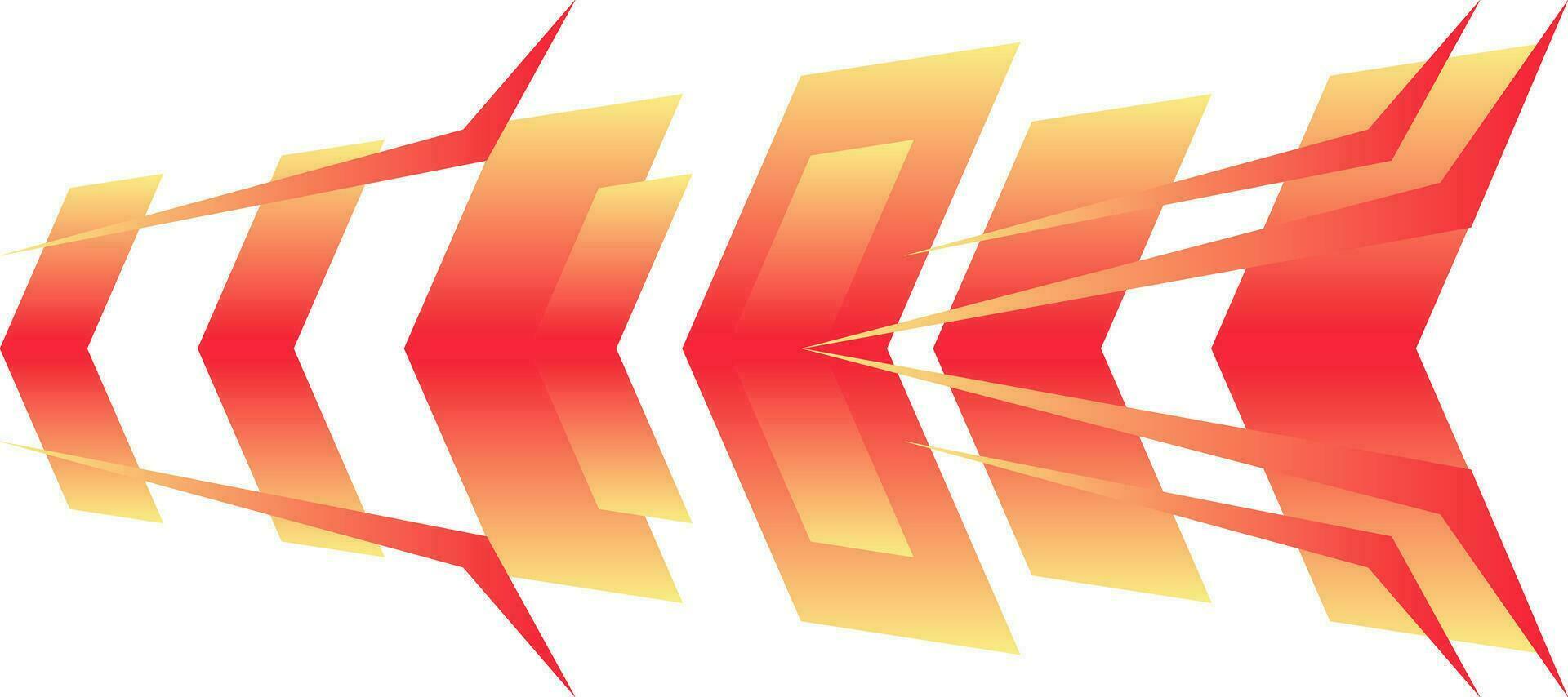 sporty chevron speed red gradient geometric jersey background vector
