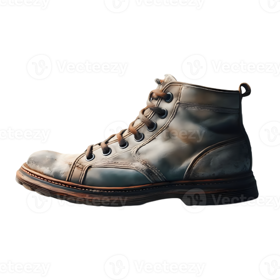 AI generated Isolated shoe cutout object on transparent background, PNG file