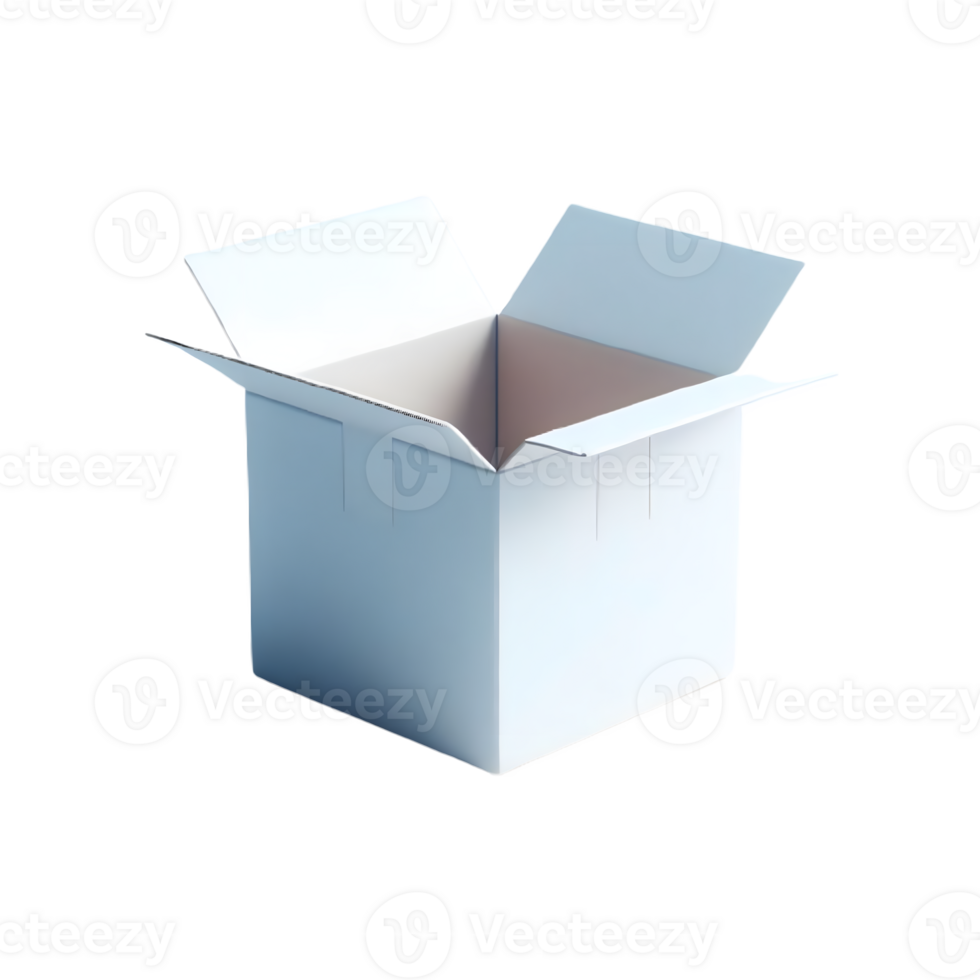 AI generated Isolated box cutout object on transparent background, PNG file